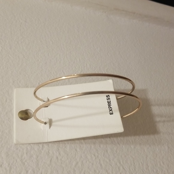 Express, Rose Gold, 3" Diameter Hoop Earrings - Picture 2 of 5